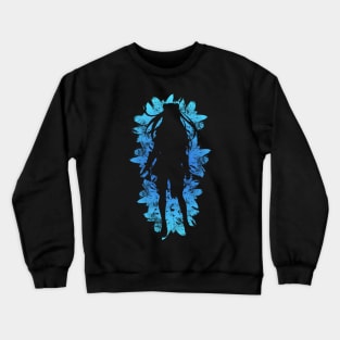 Shield - Blue Flowers style Crewneck Sweatshirt